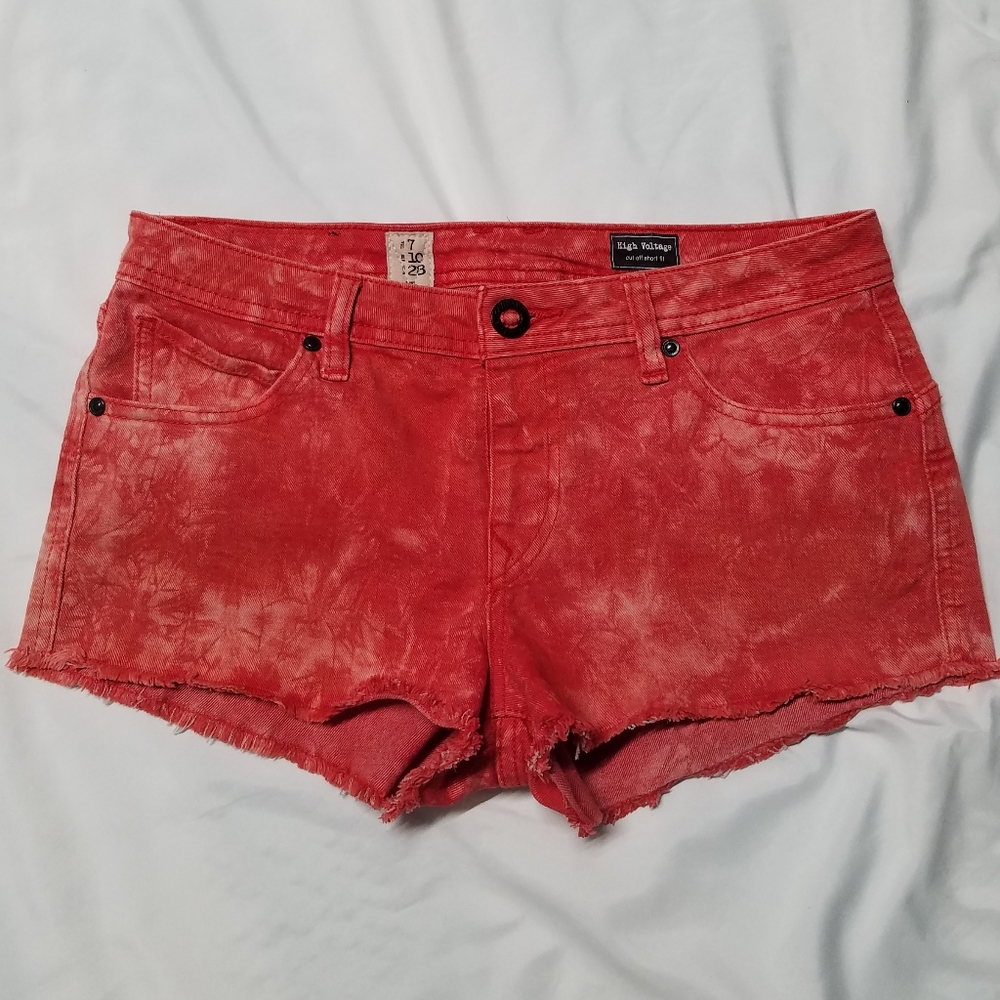 Volcom High Voltage Cutoff Denim Shorts